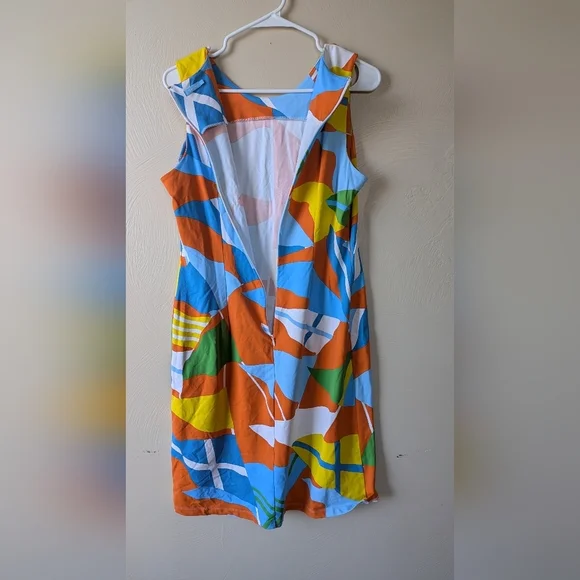 J. McLAUGHLIN Chic Shift Dress, Colorful, Graphic, Stretch, Summer, Bold, M - Picture 7 of 7